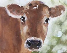 Image result for Cow Canvas Art