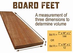 Image result for Board Foot Definition
