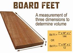 Image result for Calculating Board Feet Chart