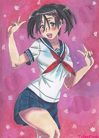 Image result for Anime Girl Drawing Yandere
