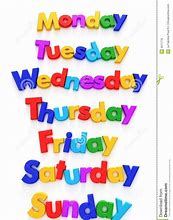 Image result for 7 Days of the Week Clip Art