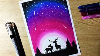 Image result for Pastel Starry Night Sky Print