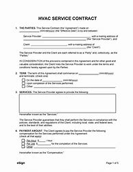 Image result for Commercial HVAC Service Contract Template