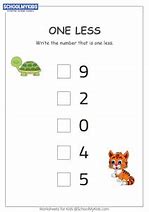 Image result for One Less than Worksheet