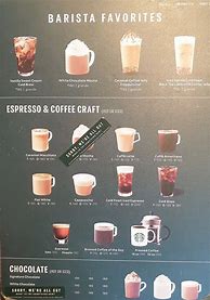 Image result for Starbucks Coffee Drinks Menu