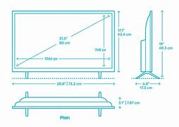 Image result for 32 Inch TV Dimensions in Cm