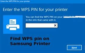 Image result for Samsung 460 Printer WPS PIN