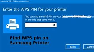Image result for WPS PIN On Samsung Printer