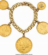 Image result for Gold Coin Charm Bracelet