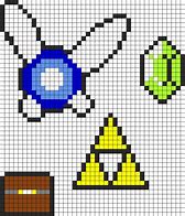 Image result for Legend of Zelda Symbol Pixel Art Grid