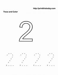 Image result for Printable Number 2 Tracing Worksheets Preschool