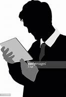 Image result for Man with iPad Cartoon