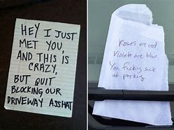 Image result for Funny Bad Parking Notes. Parents