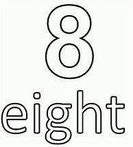 Image result for The Number 8 Coloring Page