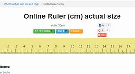 Image result for Online Ruler Cm