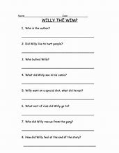 Image result for Willy the Wimp Fun Activities
