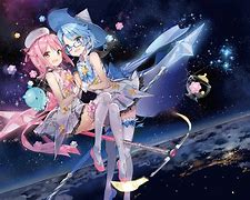 Image result for Galaxy Anime Girl Background PC