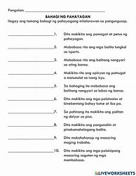 Image result for Mga Bahagi Ng Aklat Grade 4 Worksheet
