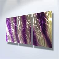Image result for Purple Abstract Metal Wall Art