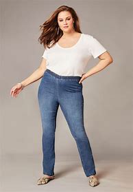 Image result for Plus Size Stretch Jeans for Women