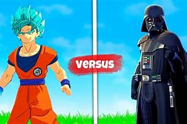 Image result for Fortnite Goku vs Darth Vader Meme