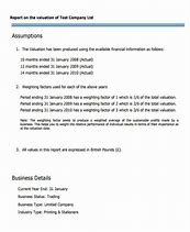 Image result for Business Valuation Report Sample
