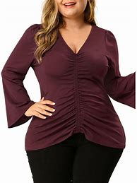 Image result for Plus Size Long Sleeve Blouses