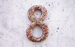 Image result for Rainbow Glitter Number 8