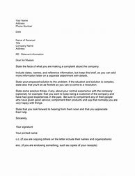 Image result for Company Complaint Letter