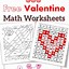 Image result for Valentine Math Worksheets Printable