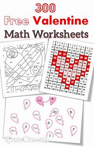 Image result for Valentine's Math Sheets
