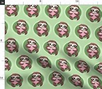 Image result for Spoonflower Fabric Sloth Pattern
