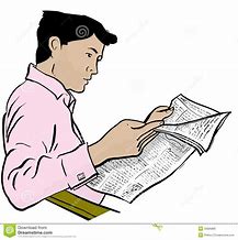 Image result for People Reading Newspaper Clip Art