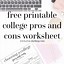 Image result for College Pros and Cons Template