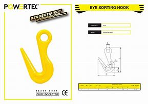 Image result for Sorting Hook Wll 2250 Narrow-Body Eye Hook for Lifting
