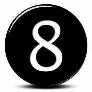 Image result for White Number 8