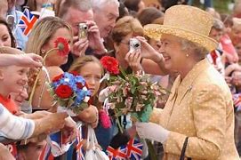 Image result for Crowds Waving at Queen