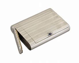 Image result for Silver Cigarette Case