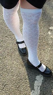 Image result for White Knee Socks