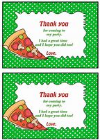 Image result for Pizza Thank You Card