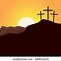 Image result for Three Crosses On a Hill Drawing