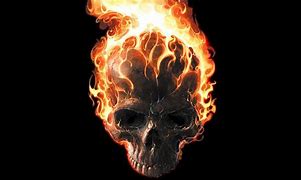 Image result for 3D Flaming Skull Wallpaper