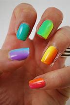 Image result for Rainbow Nails Gradient