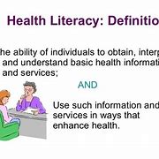 Image result for Define Health Literacy