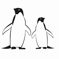 Image result for Penguin Cartoon Black and White