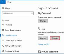 Image result for Remove the Pin Sign in Option Windows 1.0