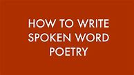 Image result for Spoken Word Poetry