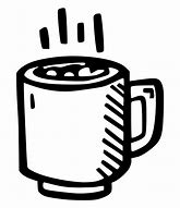 Image result for Hot Chocolate Clip Art Black and White