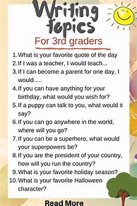 Image result for 3rd Grade Writing Prompts