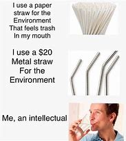 Image result for Metal Straw Meme